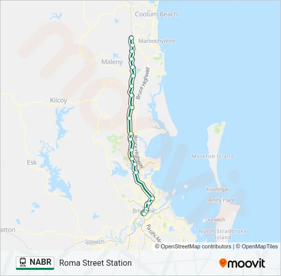 NABR Train Line Map