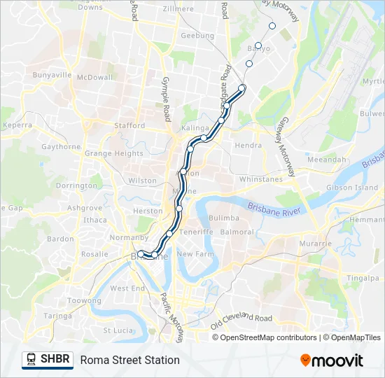 SHBR Train Line Map