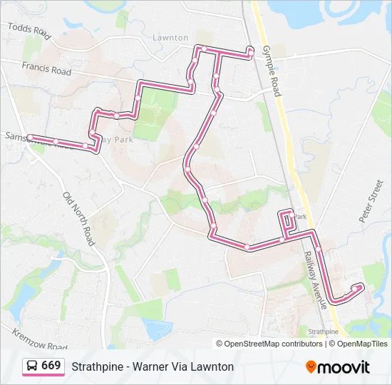 669 Bus Line Map