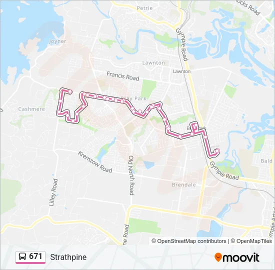 671 Bus Line Map