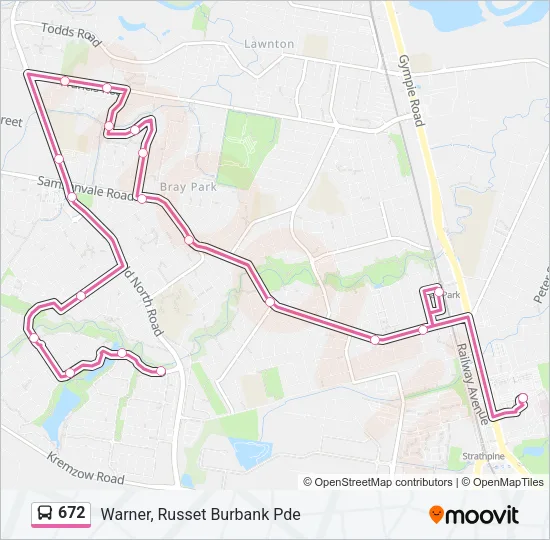 672 Bus Line Map