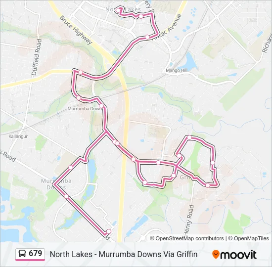 679 Bus Line Map