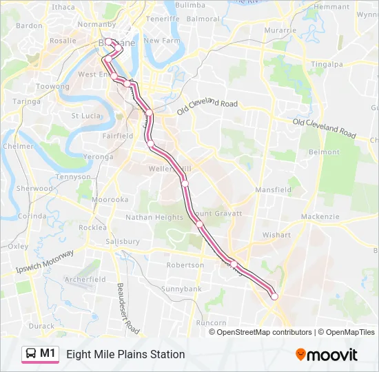 M1 Bus Line Map