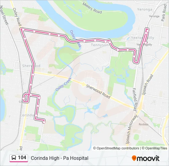 104 Bus Line Map
