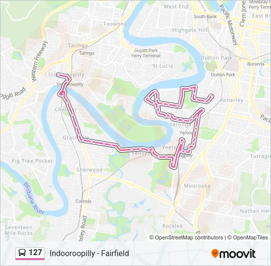 127 Bus Line Map