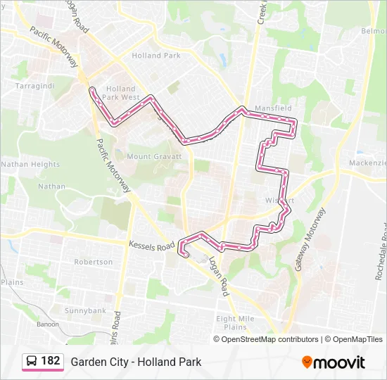 182 Bus Line Map