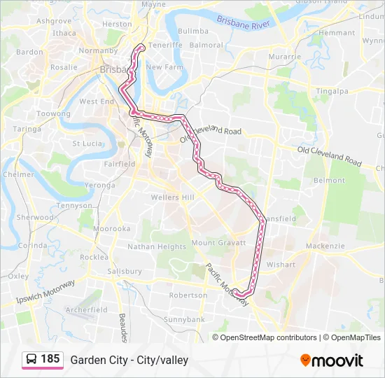 185 Bus Line Map