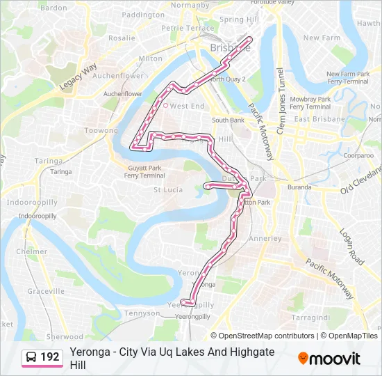 192 Bus Line Map