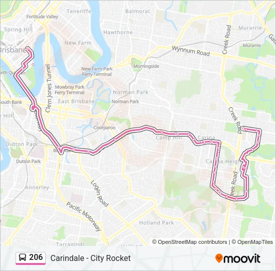 206 Bus Line Map