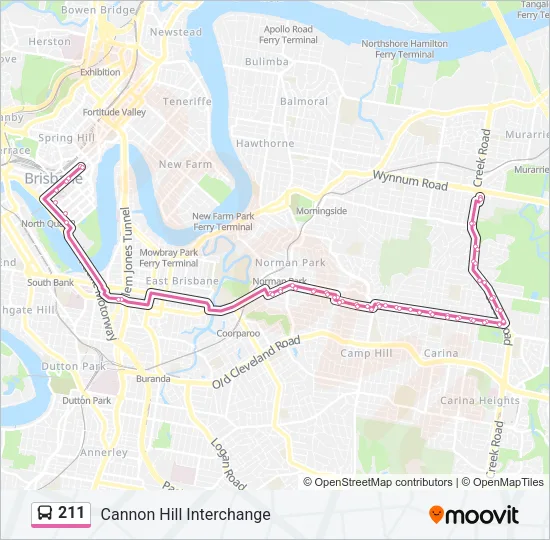 211 Bus Line Map