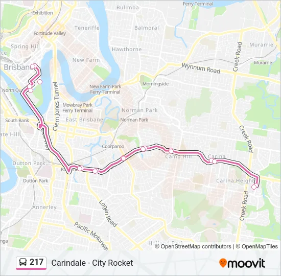 217 Bus Line Map