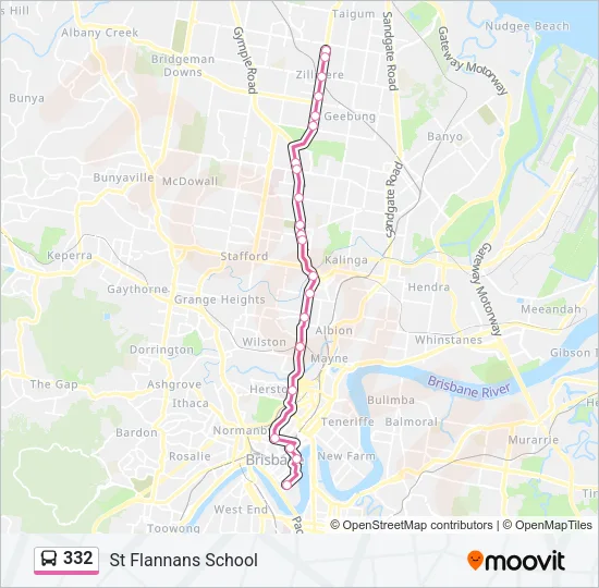332 Bus Line Map
