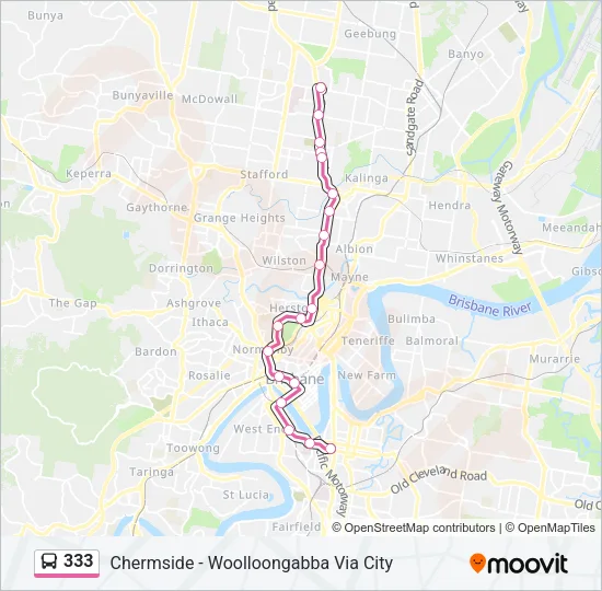 333 Bus Line Map