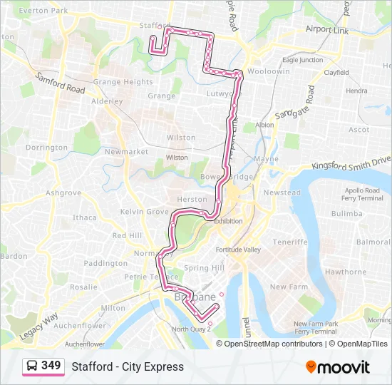 349 Bus Line Map