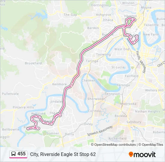 455 Bus Line Map