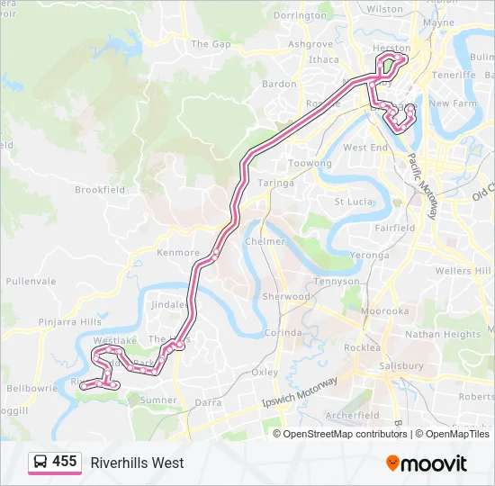 455 Bus Line Map