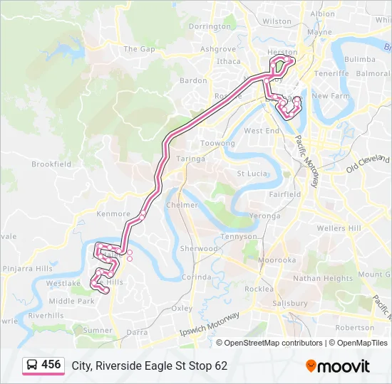 456 Bus Line Map