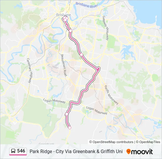 546 Bus Line Map