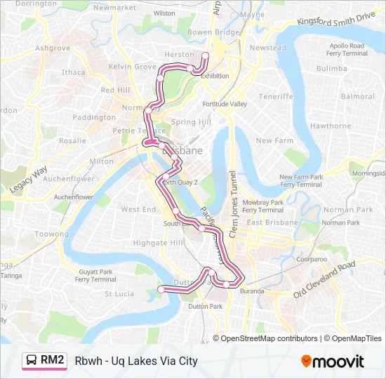 RM2 Bus Line Map