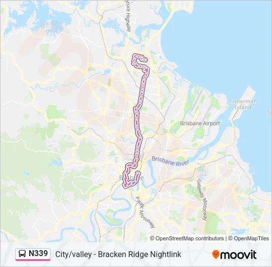 N339 Bus Line Map