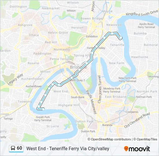 60 Bus Line Map