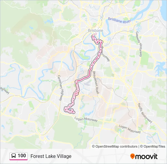 100 Bus Line Map