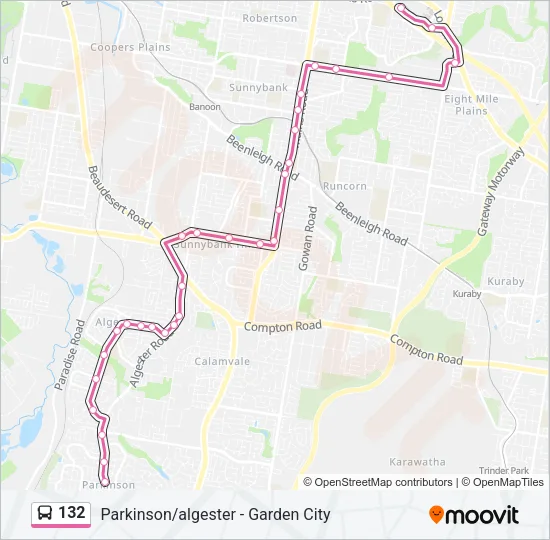 132 Bus Line Map