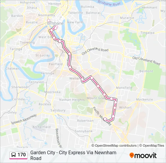 170 Bus Line Map