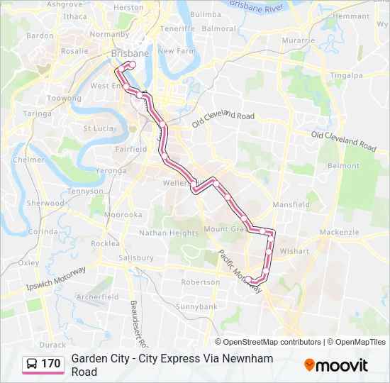 170 Bus Line Map
