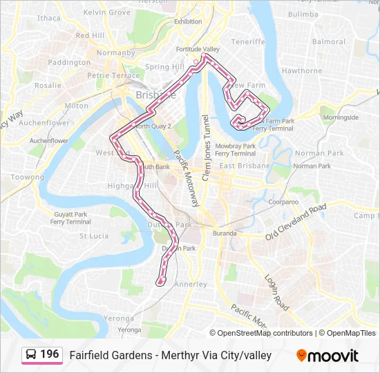 196 Bus Line Map