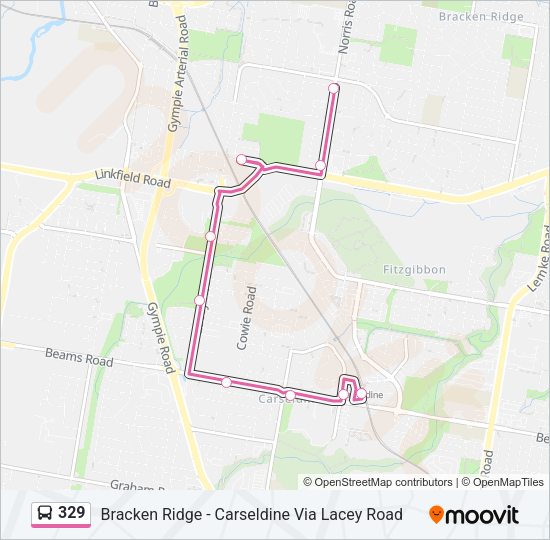 329 bus Line Map