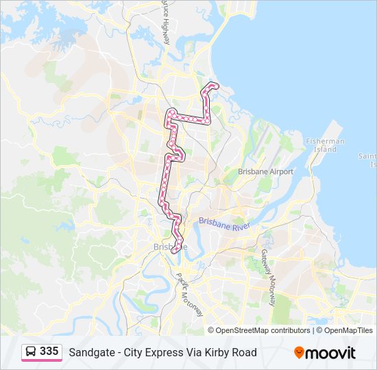 335 bus Line Map