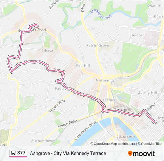 377 Bus Line Map