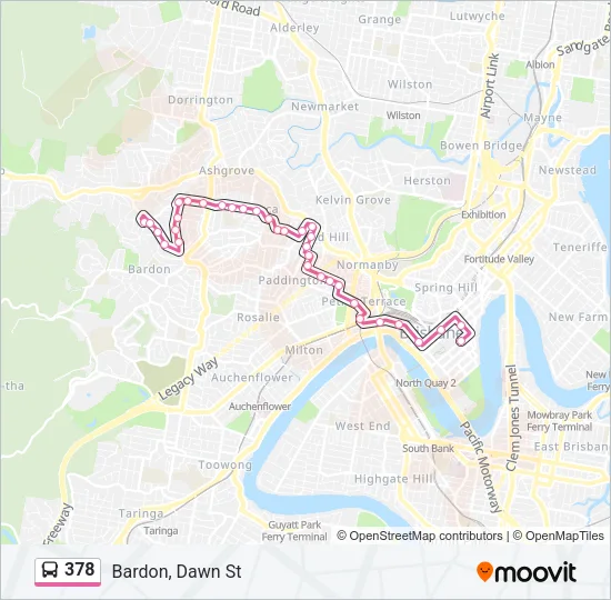 378 Bus Line Map