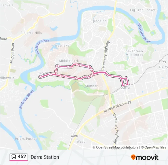 452 Bus Line Map