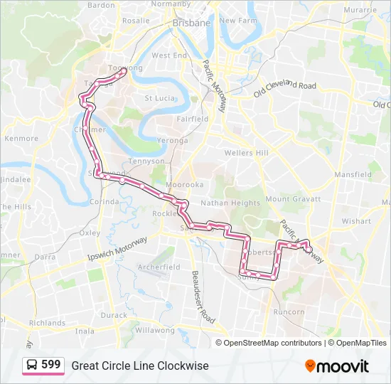 599 Bus Line Map