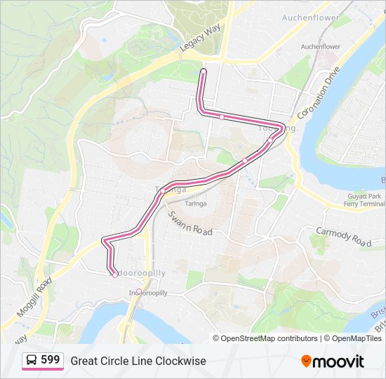 599 Bus Line Map