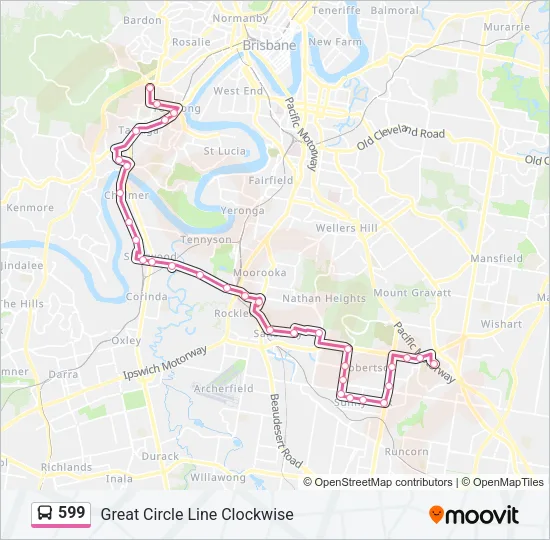 599 Bus Line Map