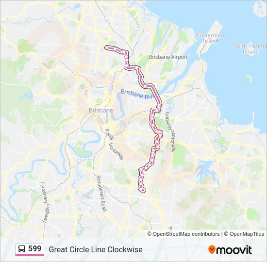599 Bus Line Map
