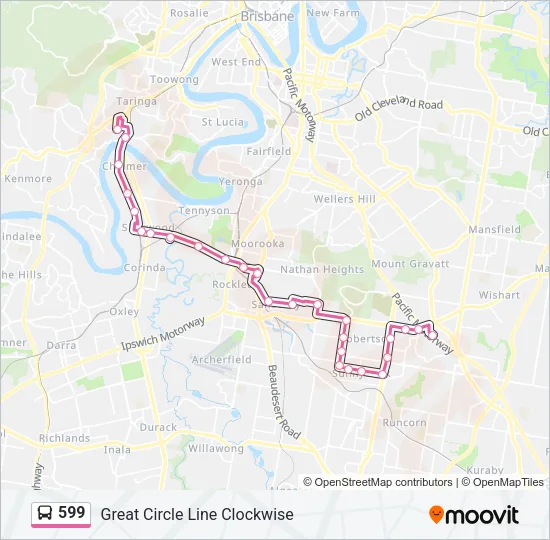 599 Bus Line Map