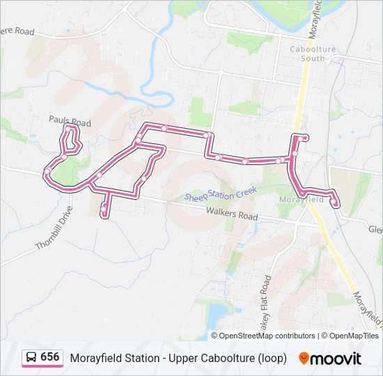 656 Bus Line Map
