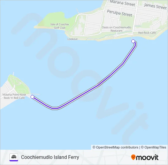 COOCHIEMUDLO ISLAND FERRY Ferry Line Map