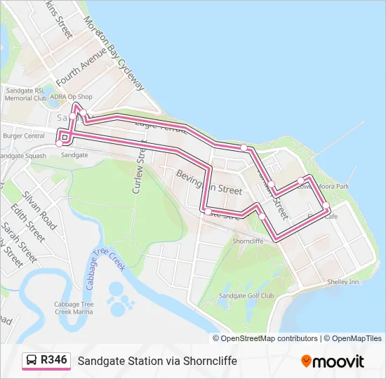 R346 Route: Schedules, Stops & Maps - Sandgate Station via Shorncliffe ...