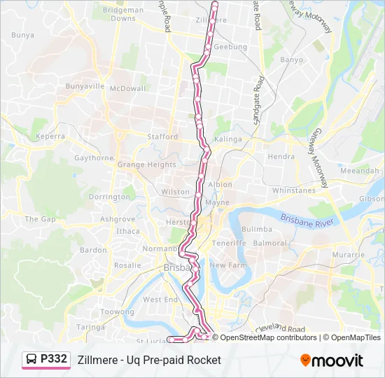 P332 Bus Line Map
