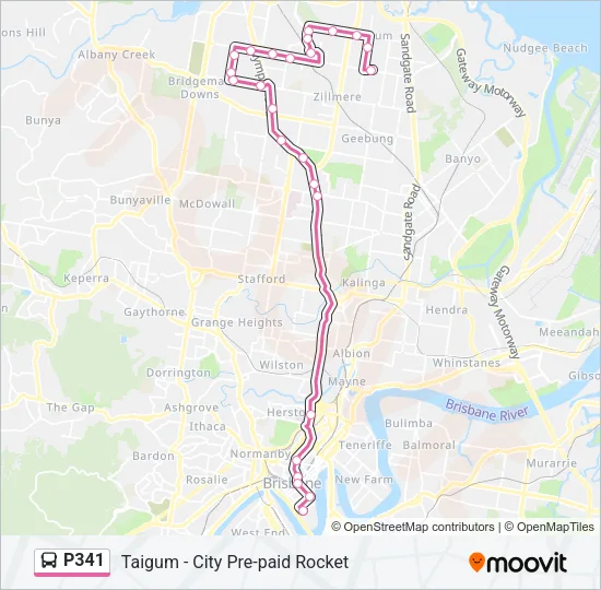 P341 Bus Line Map