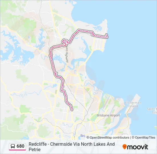 680 Bus Line Map