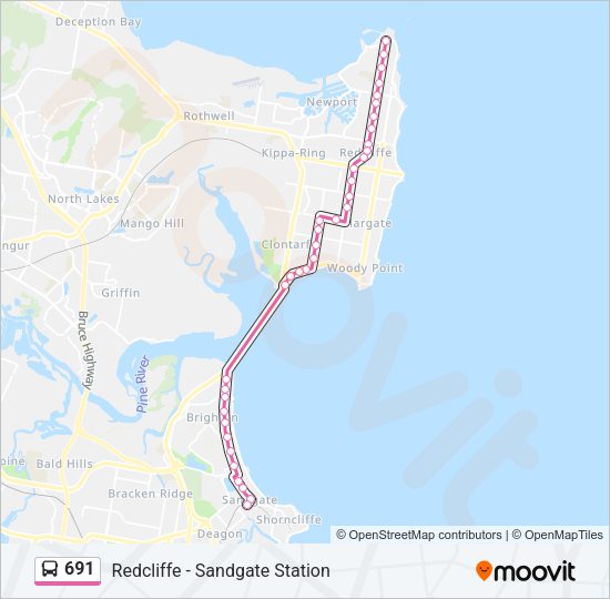 691 Bus Line Map