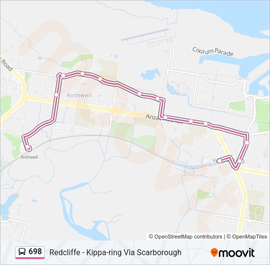 698 Bus Line Map