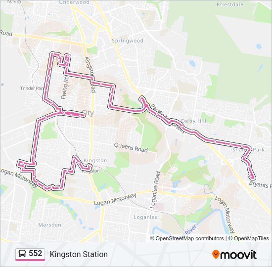 552 Bus Line Map