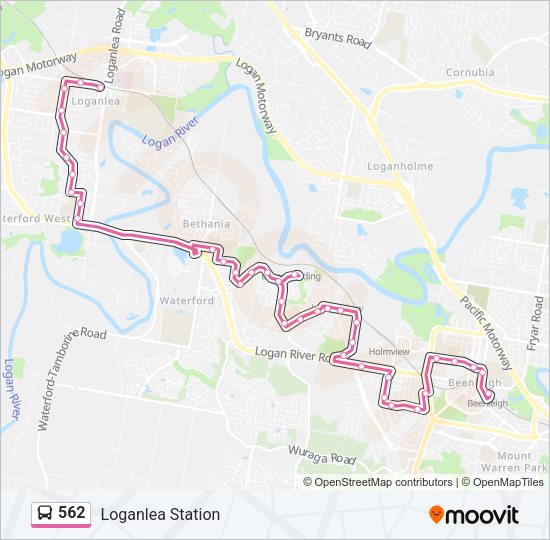 562 Bus Line Map